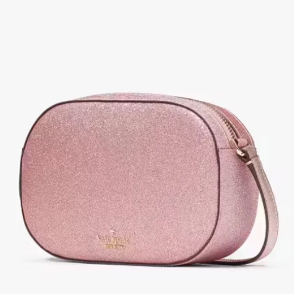 Kate Spade 💥NWT💥 Glimmer Oval Camera Bag Pink Mitten Crossbody Bag. NEW! - Picture 16 of 17